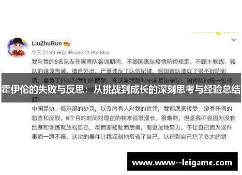 霍伊伦的失败与反思：从挑战到成长的深刻思考与经验总结